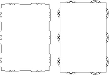 vector frames black on a white background