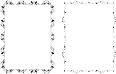 vector frames black on a white background