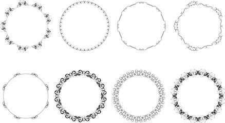 vector frames black on a white background