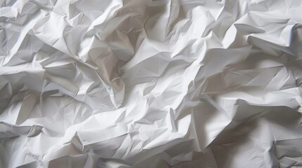 Fototapeta premium a hyper-realistic image of crumpled white paper with a subtle grid design