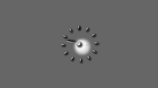 Abstract clock icon flat style and 24 hours timer clock animation.