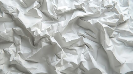 Obraz premium a hyper-realistic image of crumpled white paper with a subtle grid design