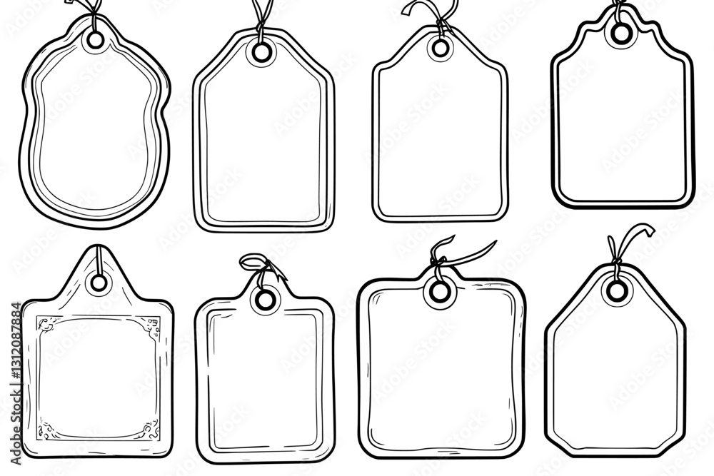 Poster doodle frames that are hand drawn and have a transparent background for design