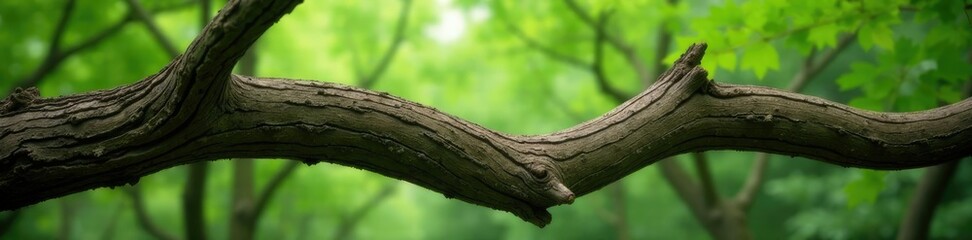 Twisted tree branch with gnarled texture and natural color, branch, nature, forest