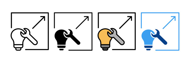 Material Inspection  Icon Set Multiple Style Collection