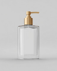 Fototapeta premium Luxury Glass Bottle Mockup with Pump Dispenser 