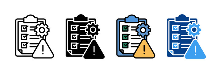 Mitigation  Icon Set Multiple Style Collection