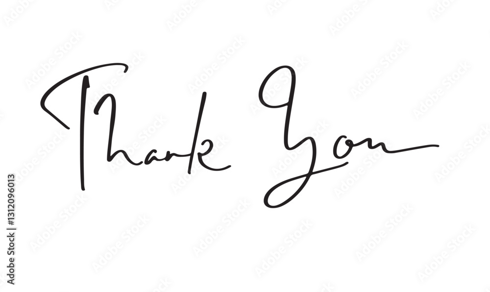 Poster thank you text font calligraphy hand written lettering script black color sign symbol message thank 