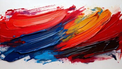 A abstract oil paint brush stroke, white background