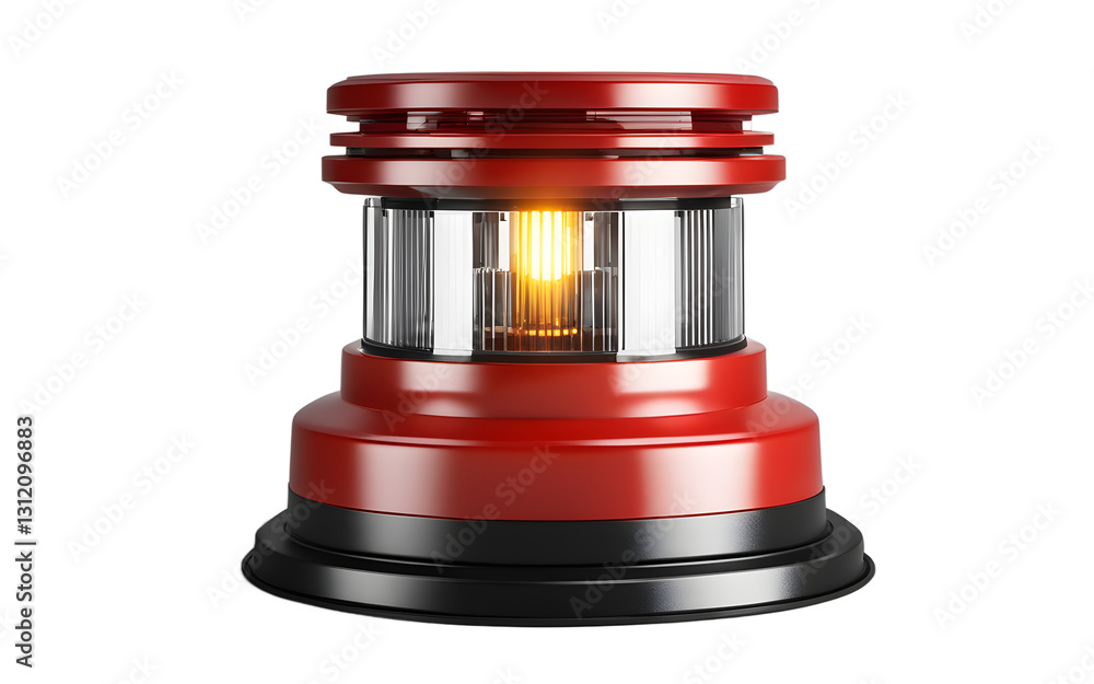 Poster A flashing beacon light for signaling, isolated on a empty plain background