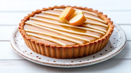 Generously sized pie with one slice removed showcasing fresh ingredients and delicious filling