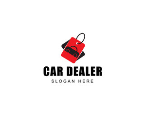 Flat design car dealer logo