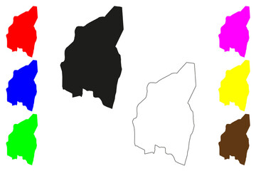 Achalpur city (Republic of India, State of Maharashtra) map vector illustration, scribble sketch Ellichpur or Illychpur map