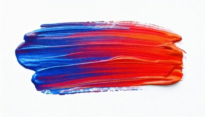 Fototapeta premium A abstract oil paint brush stroke, white background