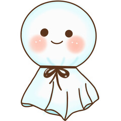 Watercolor of Japanese rain dolls