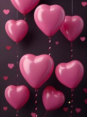 Romantic watercolor heart background for valentine's day love inspired design