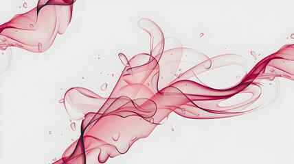Elegant flowing red smoke on a white background, abstract fluid motion, soft curves, artistic minimalism, perfect for creative designs, modern decor, and digital art.