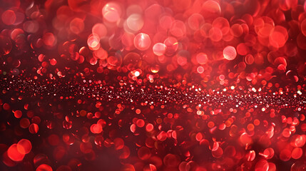 Christmas xmas background red abstract valentine, Red glitter bokeh vintage lights: An abstract and glittery red background with vintage-style bokeh lights, creating a festive and romantic 