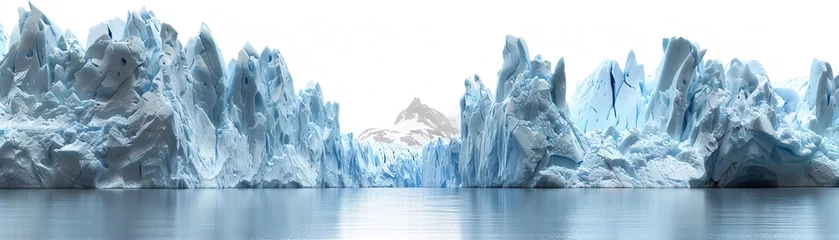 Fototapete Rund Perito Moreno Glacier white isolated background © NIPAPORN