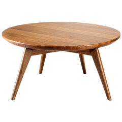wooden table on white background