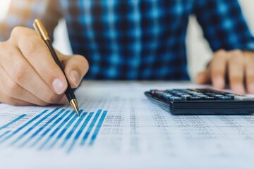 Financial Freedom Concept, A small business owner organizing finances, cash flow optimization, accounting success, realistic professional setting