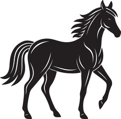 Obraz premium Horse Silhouette Vector Vol - 3 ,animals, outline, equine, art, gallop, nature, drawing