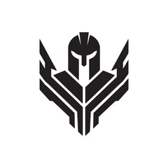 Fototapeta premium Spartan warrior logo design vector icon