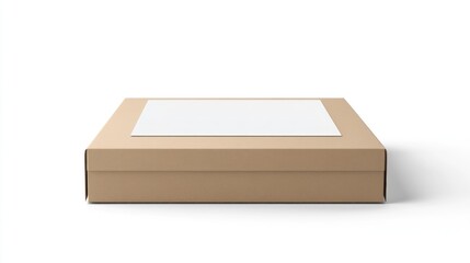 Beige cardboard box with white interior