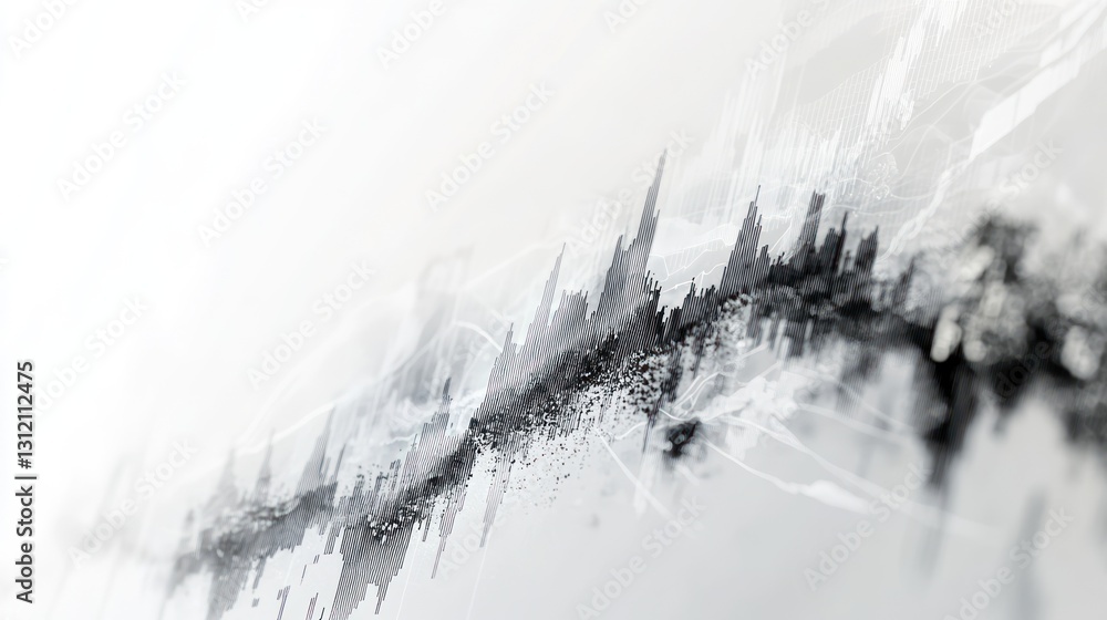 Poster abstract grayscale design with flowing lines and textures. possible use stock photo