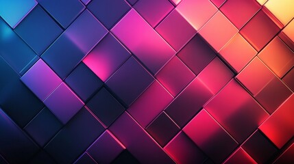 Obraz premium Designing vibrant neon diamond patterns art studio graphic design creative environment artistic viewpoint neon aesthetics