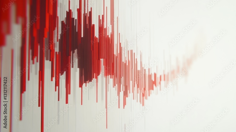 Poster abstract graphic chart data visualization, possible use for business presentation