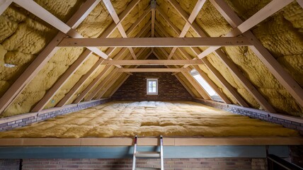 Loft insulation, glass wool, House thermal insulation with mineral wool, Maintaining attic insulation performance with proper ventilation showing the impact of new vents