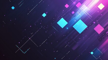 Abstract Neon Geometric Background