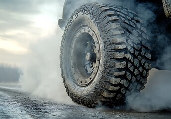 Mud Terrain Tire Smoke Off Road 4x4 Vehicle Wheel