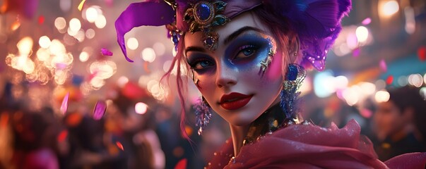Colorful carnival celebration in La Vega