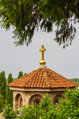 Dome of Biserica Sfintei Parascheva Orthodox Church in Kalemegdan, Serbia