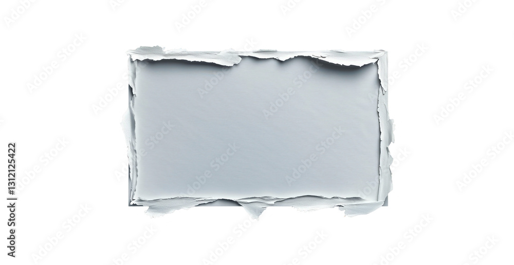 Poster torn paper texture: a close-up captures the raw edges and textured surface of a torn sheet of paper,