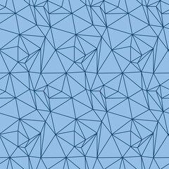 Obraz premium Complex geometric pattern in light blue featuring interlocking triangular shapes