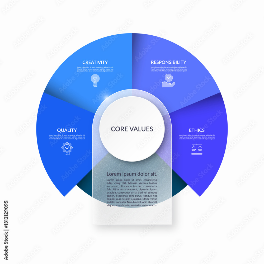 Canvas Prints infographic cycle diagram with 4 steps, parts. vector infographic circular template with 4 options a