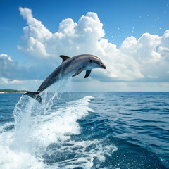 Fototapeta premium dolphin in the sea