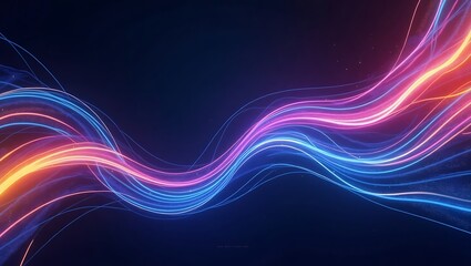 Fototapeta premium Vibrant futuristic abstract motion graphics background. Generative Ai.