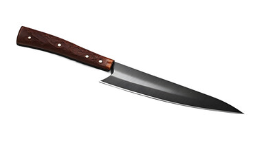Fototapeta premium A machete with a long, curved blade, isolated on a empty plain background