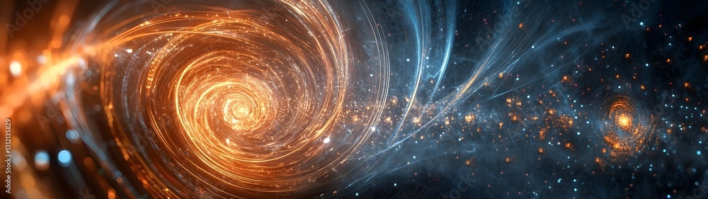 Leinwandbilder mesmerizing image of a swirling dynamic spiral galaxy in the depths of the universe glowing with rad