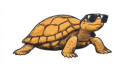 Obraz premium Turtle in Sunglasses