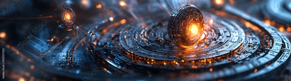 Leinwandbilder Mesmerizing waves of luminous energy rippling and distorting through a shimmering liquid abstract background creating a captivating and futuristic visual effect
