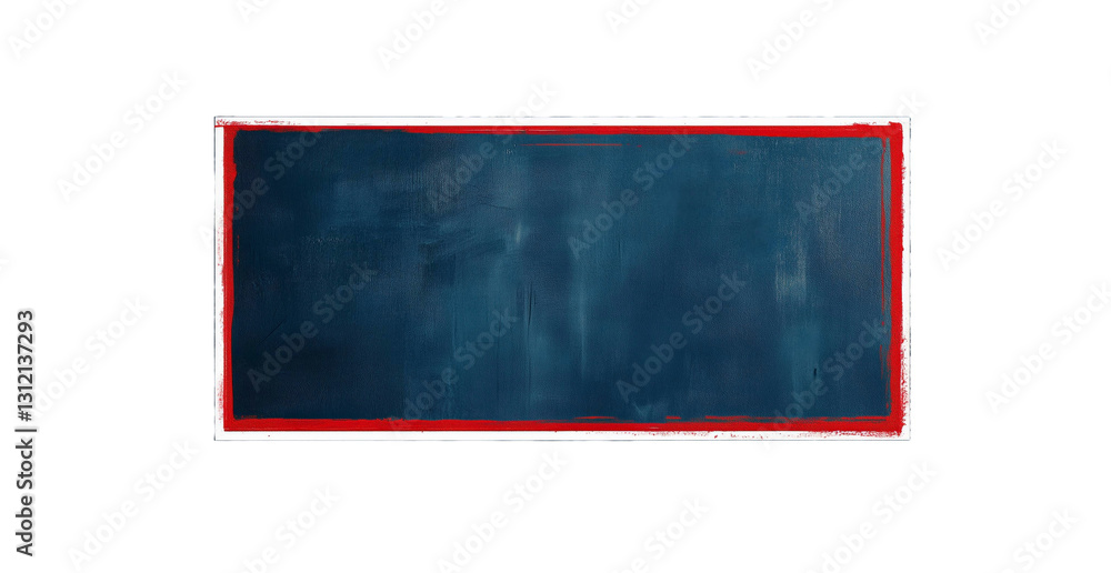 Poster dark blackboard with red frame: a slightly textured, rectangular blackboard with a vibrant red frame
