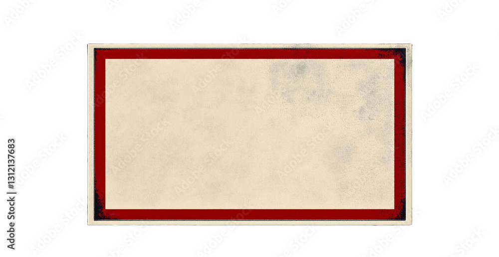 Poster simple elegant frame: a rectangular frame with a rich red border and cream-colored interior offers a