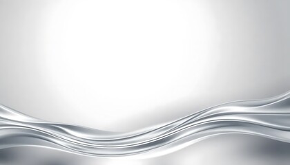 Obraz premium Abstract Silver Gradient Background Flow Chrome Liquid Metal Waves Smooth Shiny Illustration