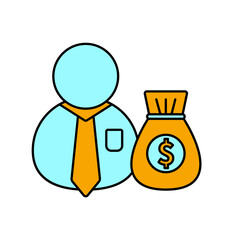 financial advisor icons  symbol vector elements for infographic web