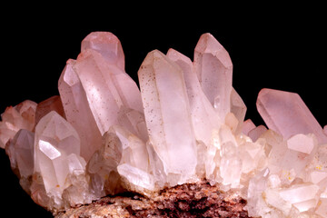 Quartz crystals with dazzling clarity and sharp edges, ideal for collectors and gemstone...